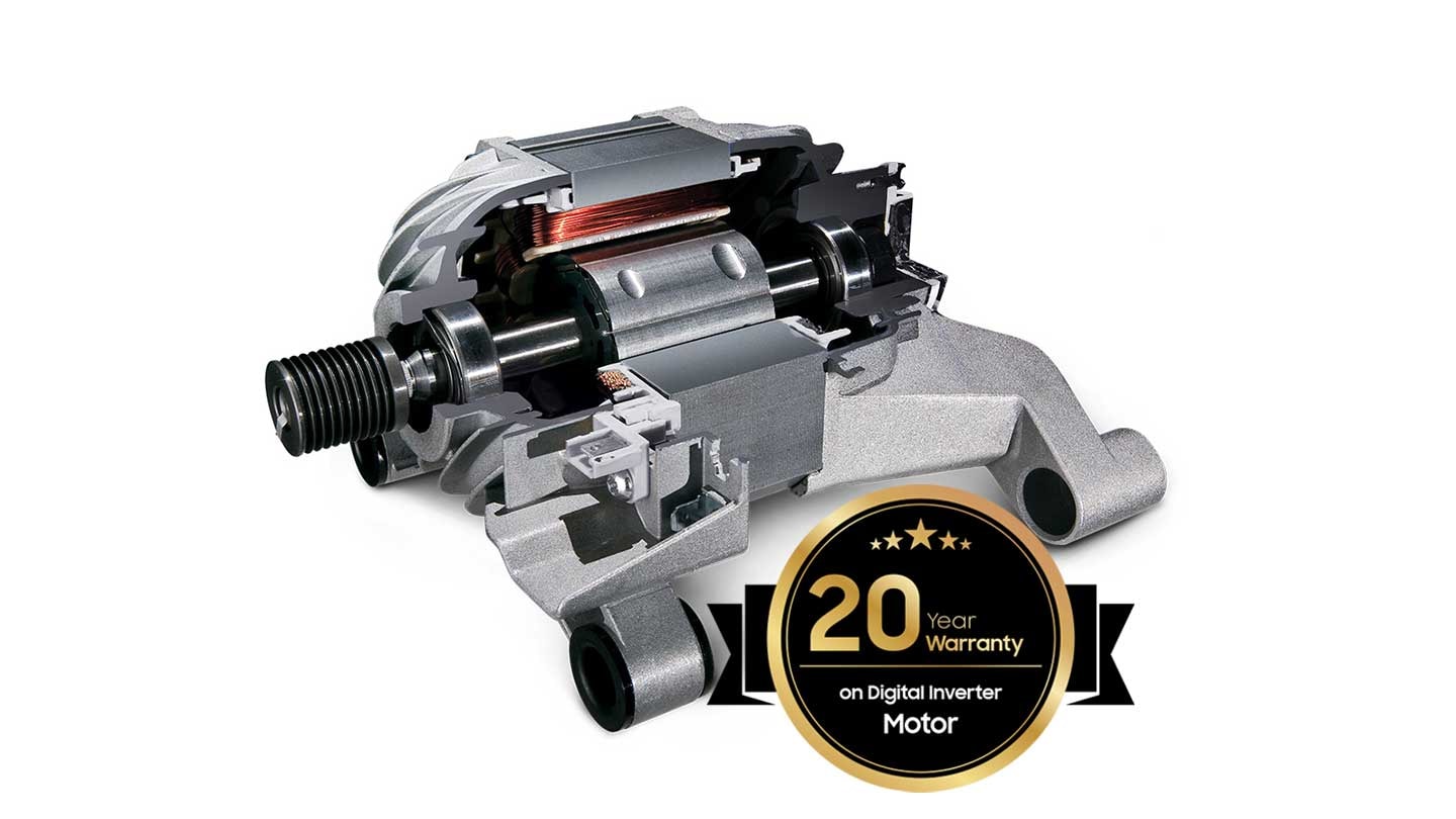 Components of the Digital Inverter is shown in detail along with a 20-year warranty tag below.