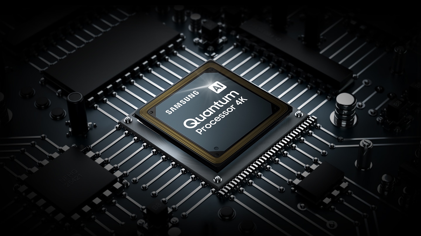 The AI Quantum Processor 4K chip flashes after it is installed.