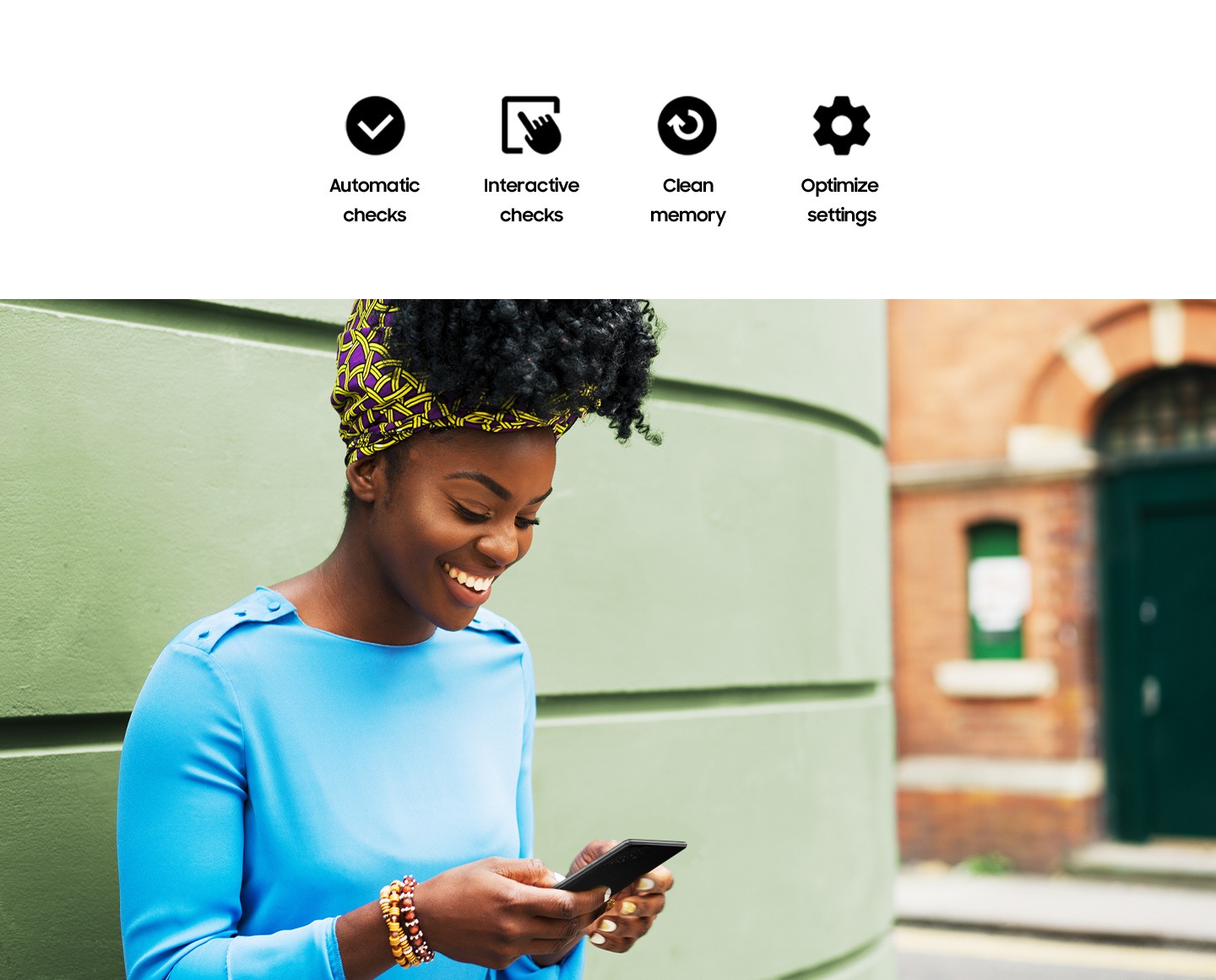 Samsung Galaxy A33 5G - specifications, reviews & features. Automatic & Interactive checks, for Clean memory and Optimal settings.