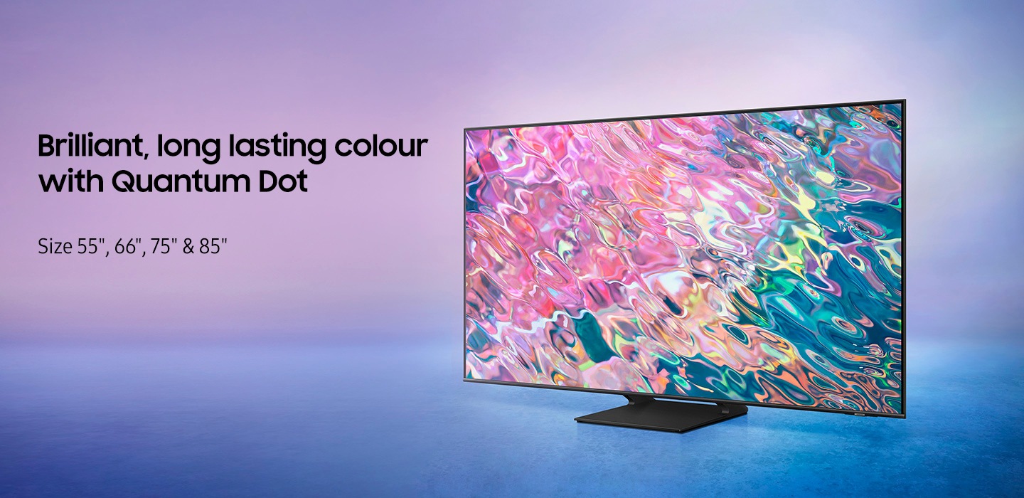 Q60B displays intricately blended color graphics which demonstrate long-lasting colors of Quantum Dot technology.