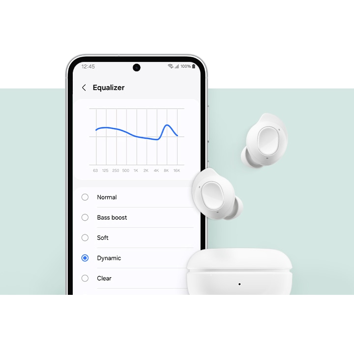 Control how you want your Galaxy Buds FE to sound with the audio settings on the Galaxy Wearable app. 