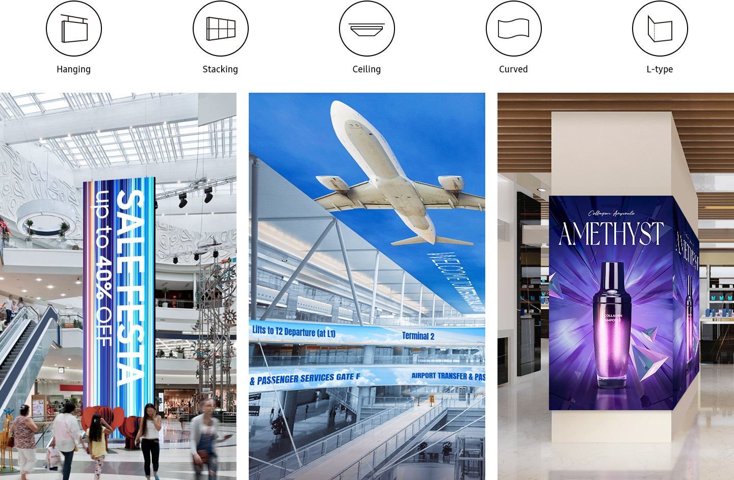 Versatile displays for installation in any location