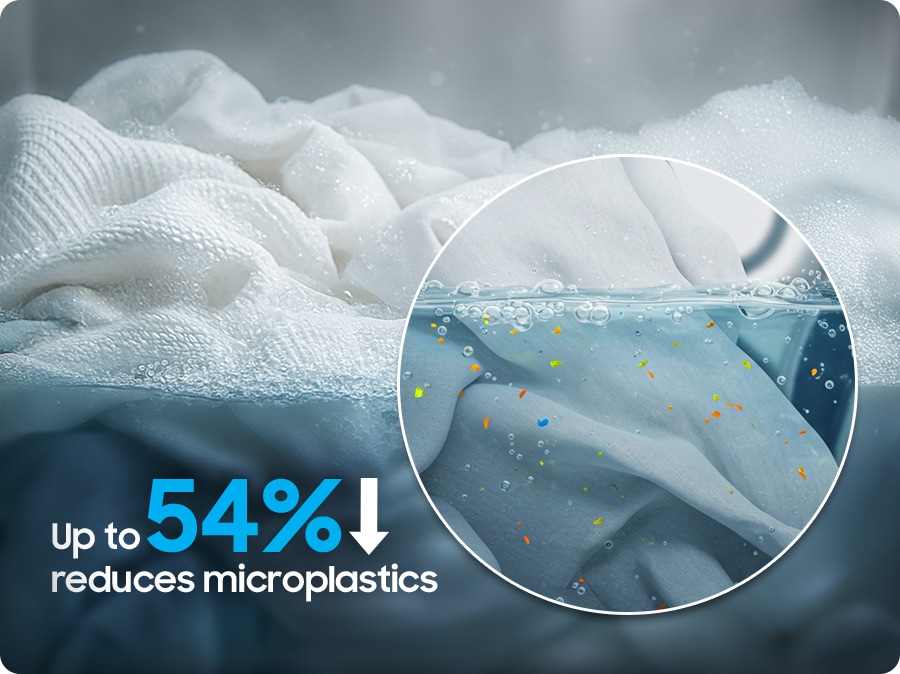 The ‘Less Microfiber cycle' course reduces microplastics up to 54%. This is to prevent ocean pollution.