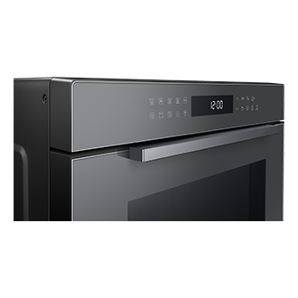 See the Control Panel with Handel of the smart oven - Samsung Convection Microwave Oven with HotBlast, 35L (MC35R8088LC/SM) & review this air fryer microwave!