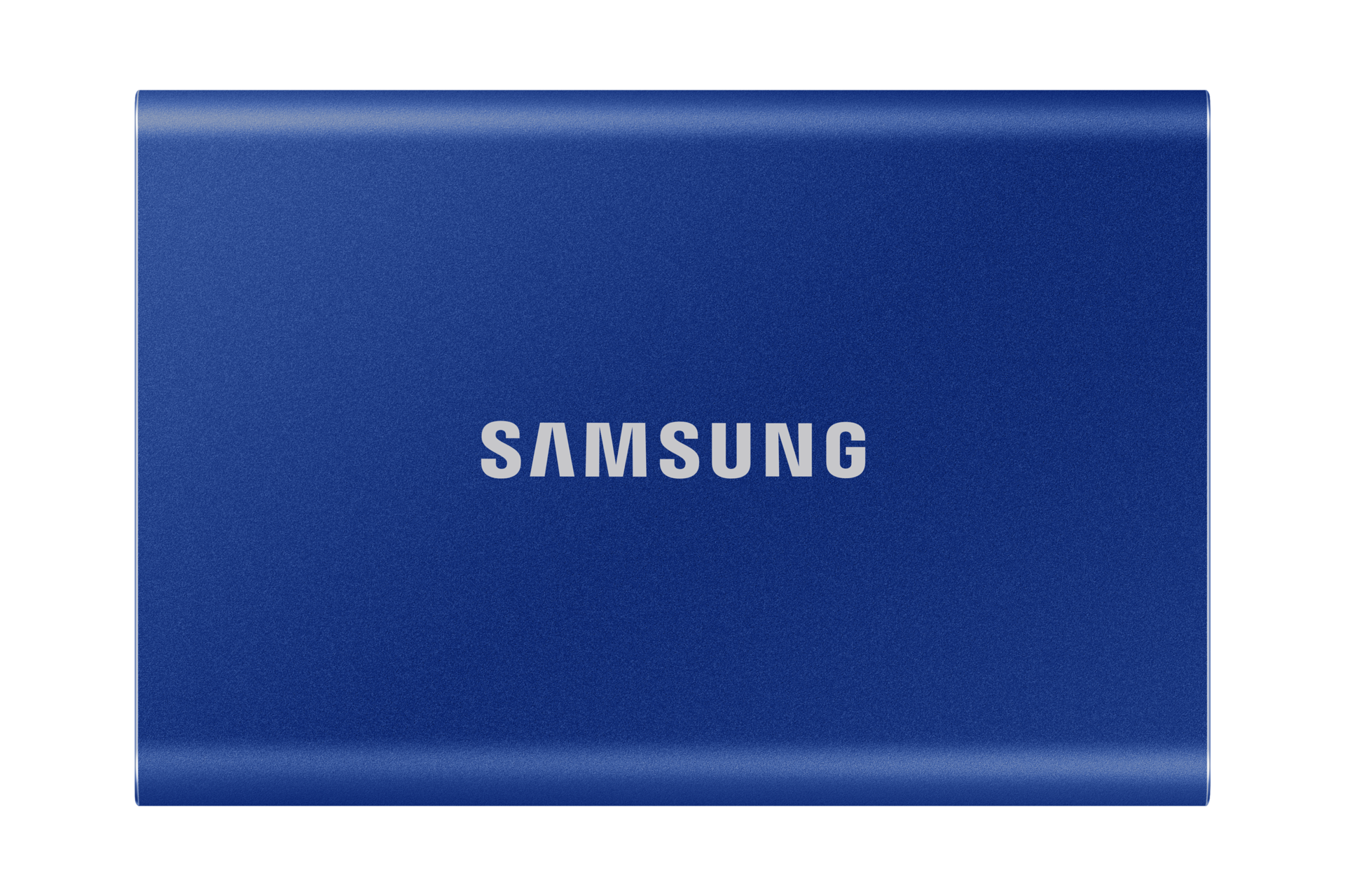 Front View of the Samsung 1TB Portable SSD T7 (Indigo Blue)