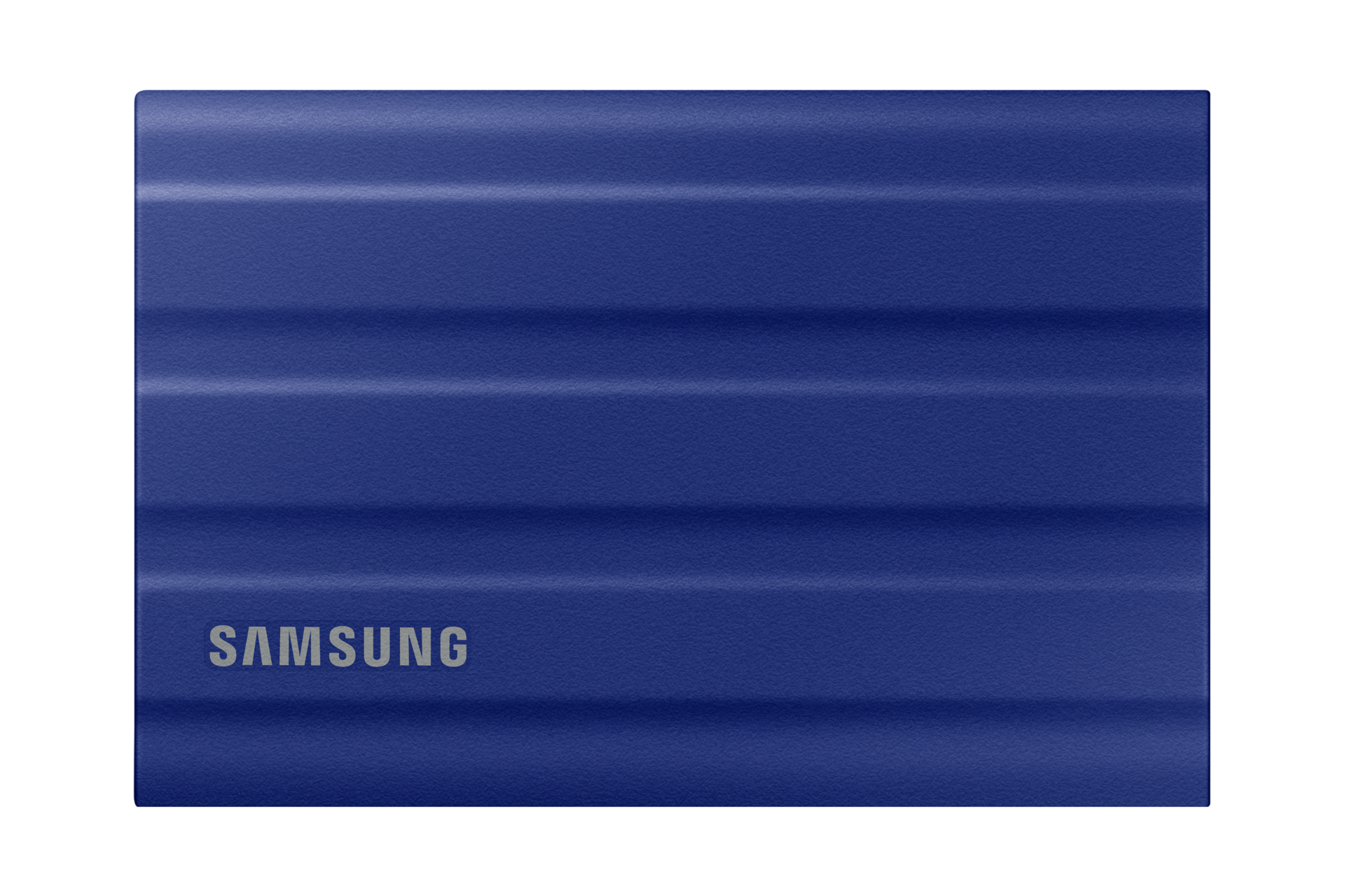 Front View of the Samsung 1TB Portable SSD T7 Shield (Blue)