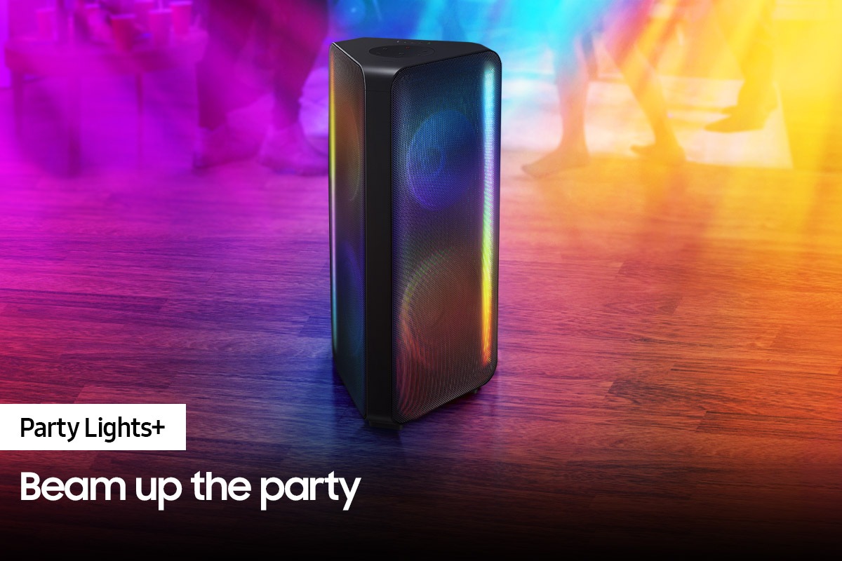 Check out the Samsung Sound Tower (MX-ST50B/XM) - party lights+ view, Black color at best price in Samsung Malaysia