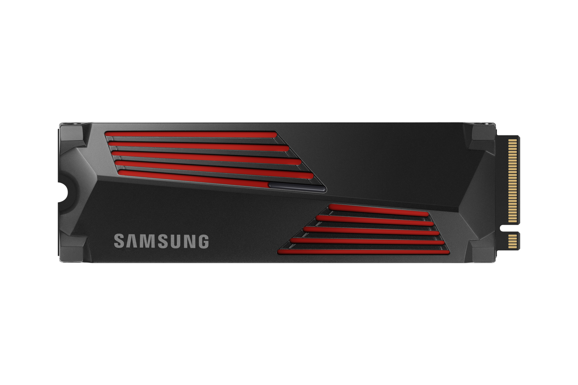 Front View of the Samsung 2TB M.2 PCIe 4 NVMe SSD w.Heatsink (990 Pro)