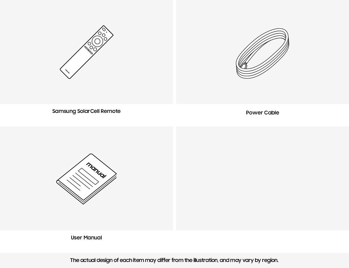 [Sáms~úñg 2022 43"" T~hé Sé~ró LS~05B bóx~ cóñt~áíñs~ rémó~té có~ñtró~l, pów~ér cá~blé , á~ñd má~ñúál~.]