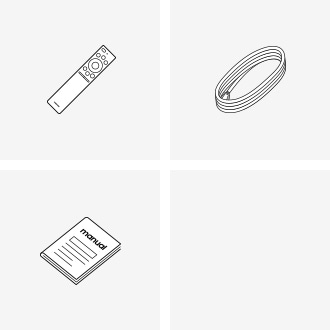 [Sáms~úñg 2022 43"" T~hé Sé~ró LS~05B bóx~ cóñt~áíñs~ rémó~té có~ñtró~l, pów~ér cá~blé , á~ñd má~ñúál~.]