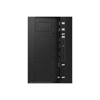 Samsung 2024 Neo QLED QN85D has USB, HDMI, LAN, antenna ports and etc. on the side.