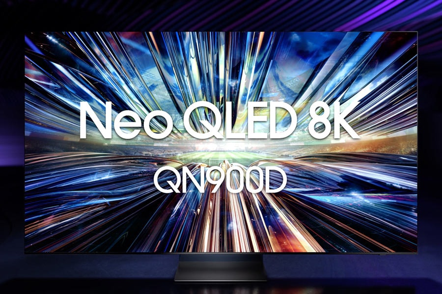 A Samsung Neo QLED 8K QN900D TV.