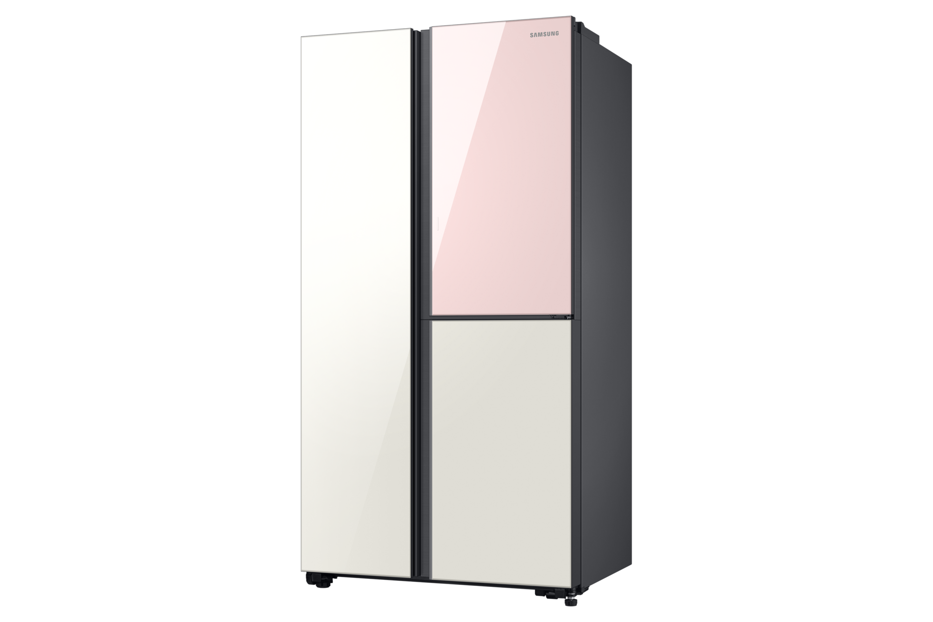 See the right perspective Samsung Side by Side Refridge Pink White, 617L (RH62A50E16C/ME) and explore all the highlight features at Samsung MY!