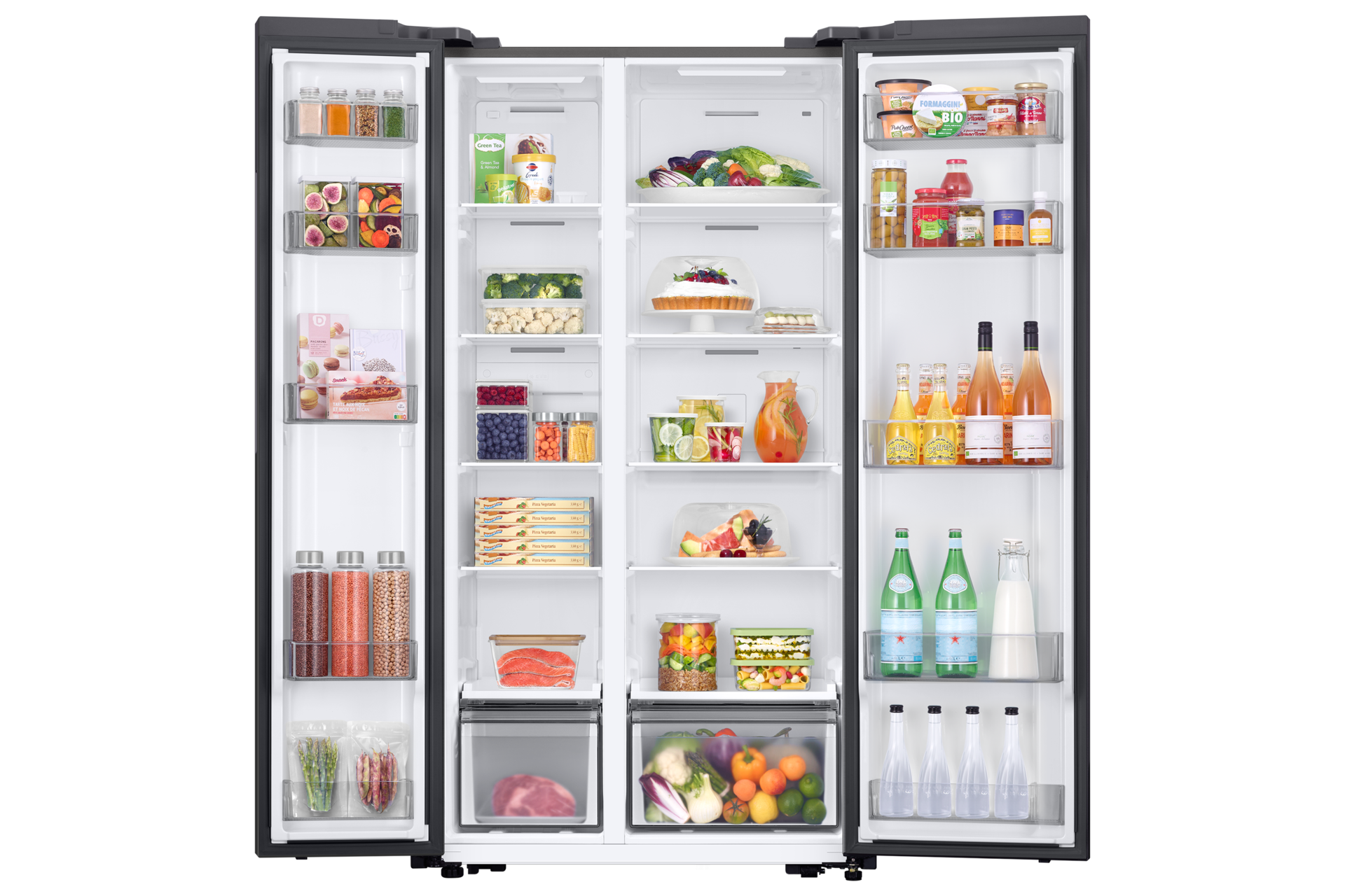 RS4000DC Side by Side with Large Capacity Front-Open-With-Food Silver 