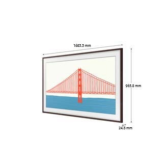 Dimension of Samsung Customizable Frame bezel VG-SCFA (1685.5 x 24.6 x 965.8 mm) Brown Modern