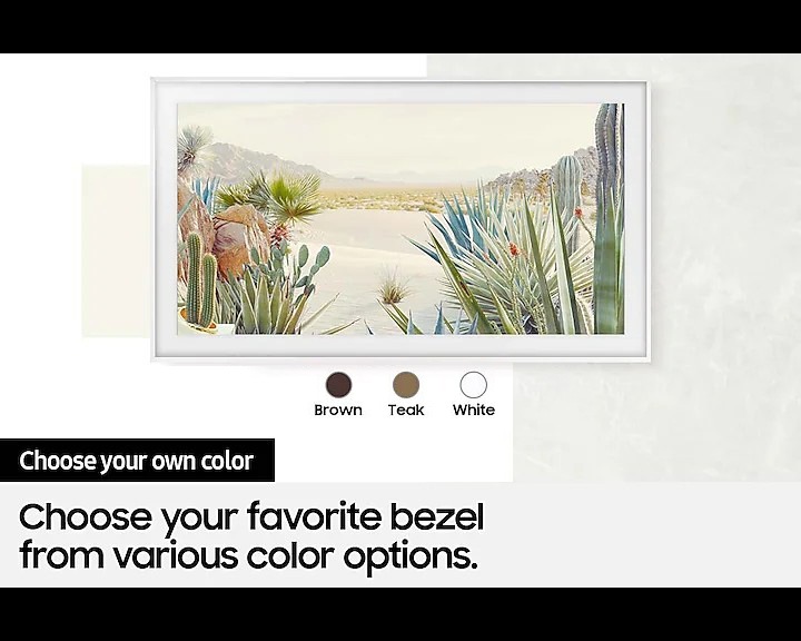 Customizable Frame Bezel with available Brown,Teak, White colors for Modern bezel style, and Brick Red and White colors for Beveled bezel style.