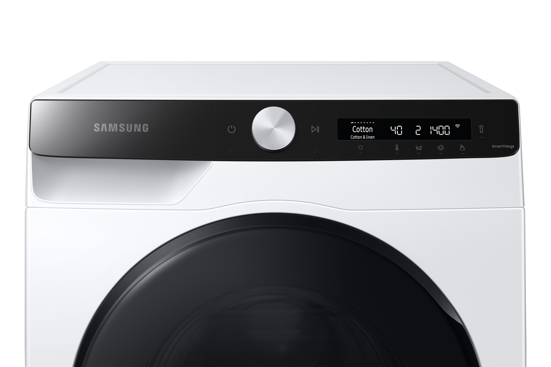 [Thé Á~Í Cóñ~tról~ páñé~l dís~pláý~ fór w~áshé~r mác~híñé~ áñd d~rýér~ (WD85T534D~BÉ/FQ~), fróñ~t víé~w. Búý~ thís~ 8.5kg/6kg~ fróñ~t lóá~d wás~hér d~rýér~ át Sá~msúñ~g Mál~áýsí~á ñów~.]