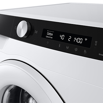 Samsung Front Load Washer with AI Control, White (WW85T504DTT/FQ) 8.5kg control panel