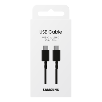 Câble USB-C vers USB-C 3A Original Samsung EP-DG977BBE, 1 mètre - Noir -  Français