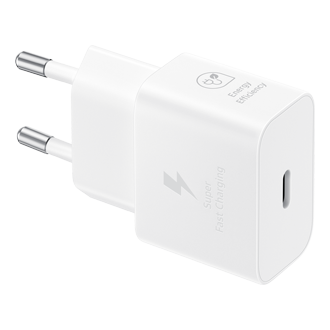 Chargeur Samsung ultra rapide 25W USB-C - Avec câble C-à-C (EP-T2510XWEGWW)  prix Maroc