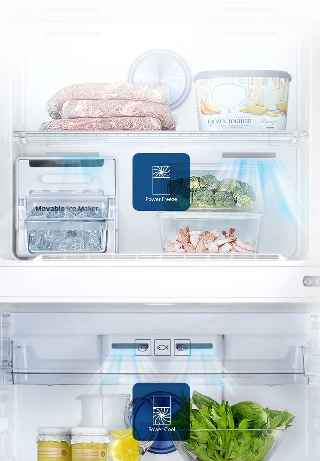 Réfrigérateur Samsung 2 Portes NO FROST GRIS RT30A3000SA – SWITCH Maroc