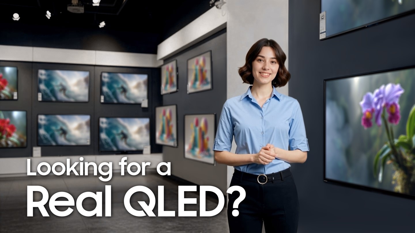 Méfiez-vous des faux. Choisissez le véritable QLED.