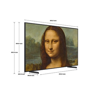 Dimensão de 65 polegadas Samsung o quadro