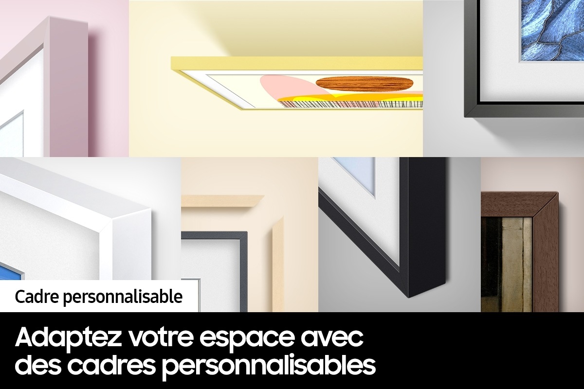 Uma variedade de molduras personalizáveis ​​do quadro são exibidas