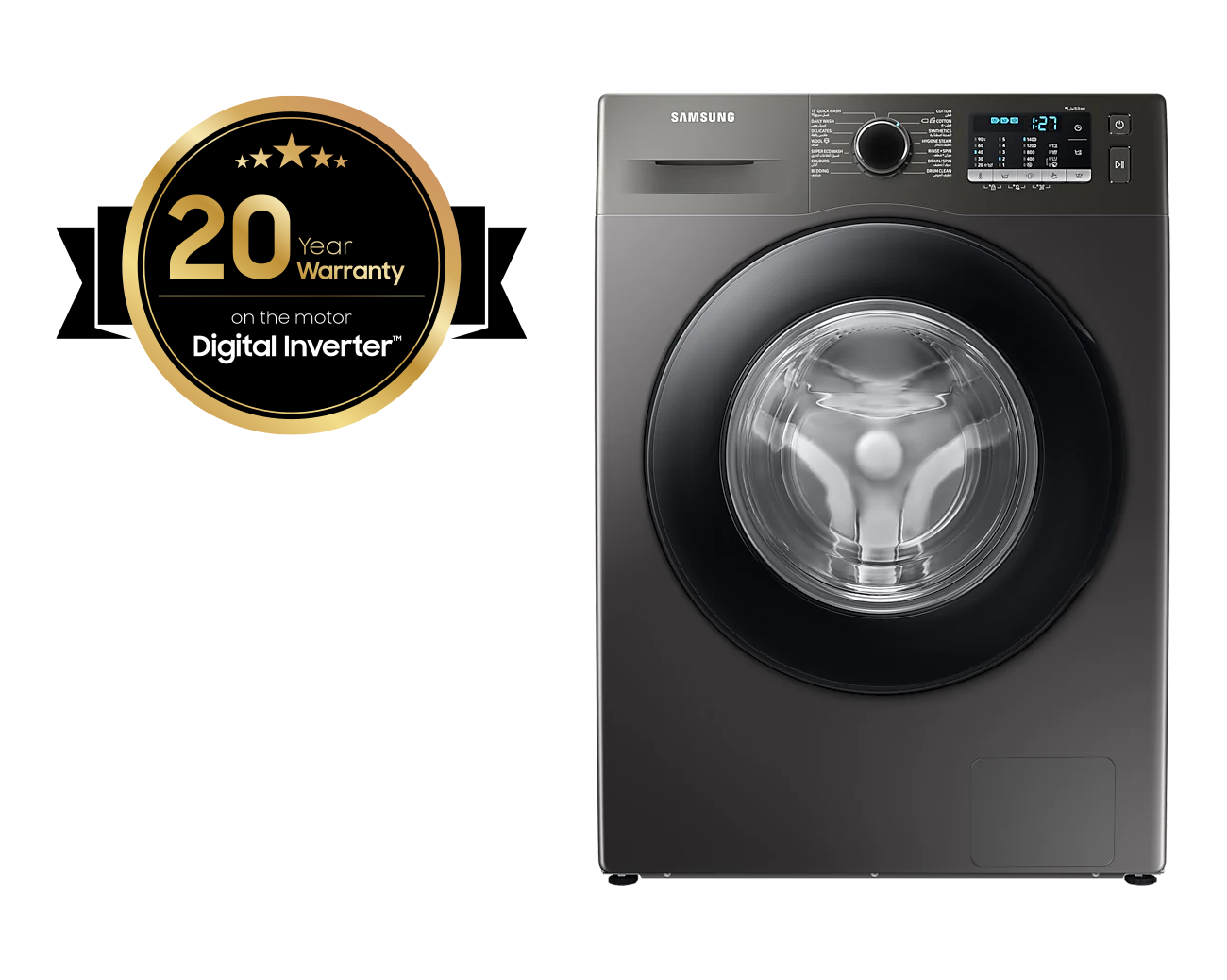 Machine à laver à chargement par le haut Samsung 18 KG / Silver