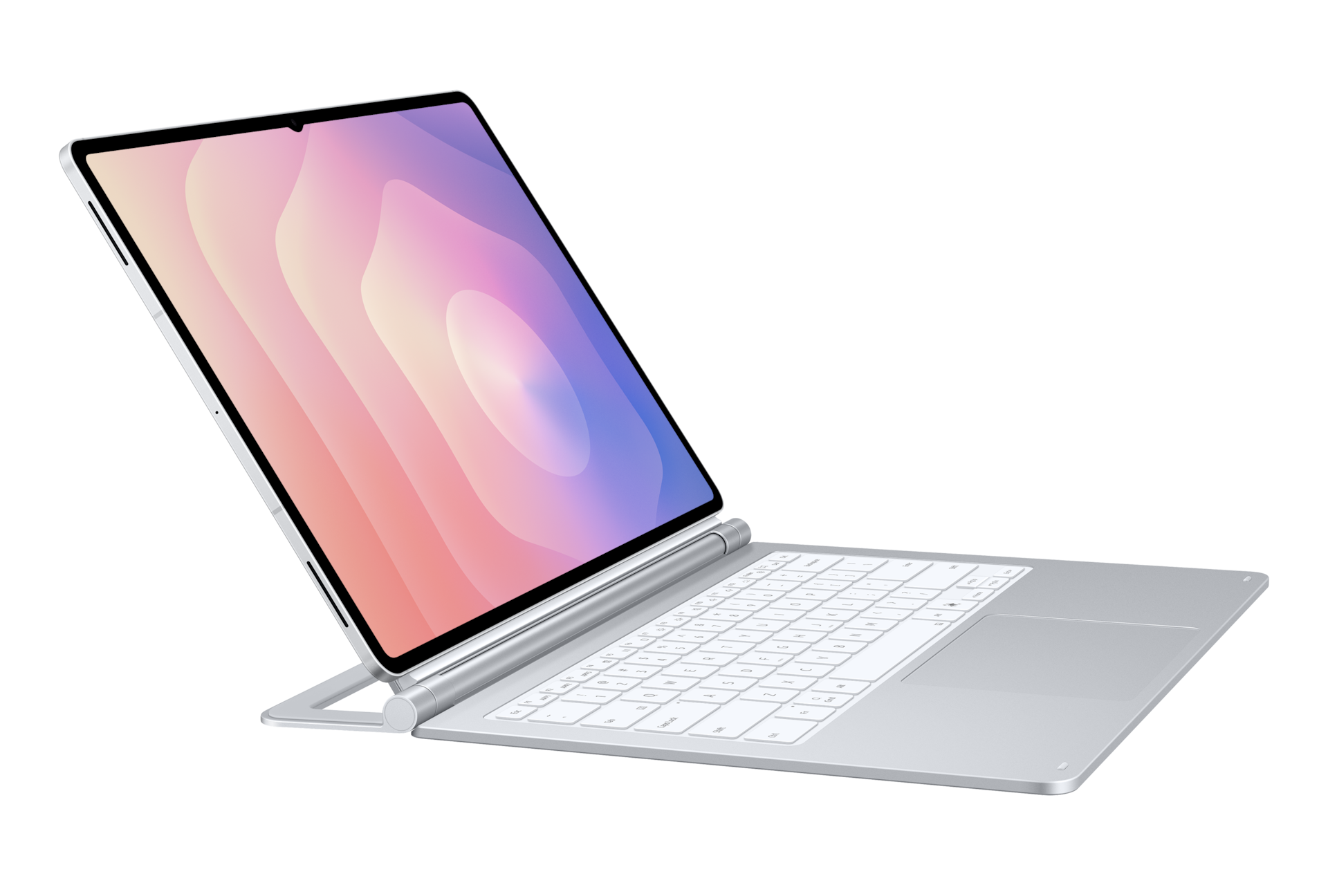 Galaxy Tab S11 Ultra Pro Keyboard Standing2 Silver 