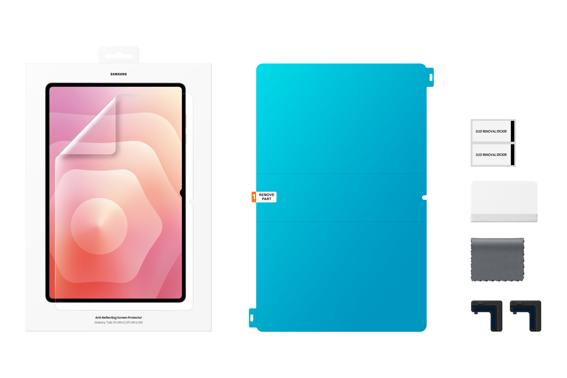 Galaxy Tab S11 Ultra Anti-Reflecting Screen Protector Set-Cut Transparent 