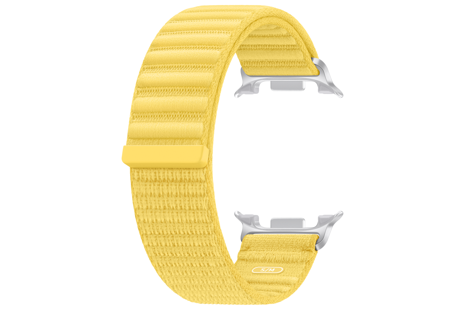 Galaxy Watch9 Fabric Band (S/M) Back-Perspective Yellow 