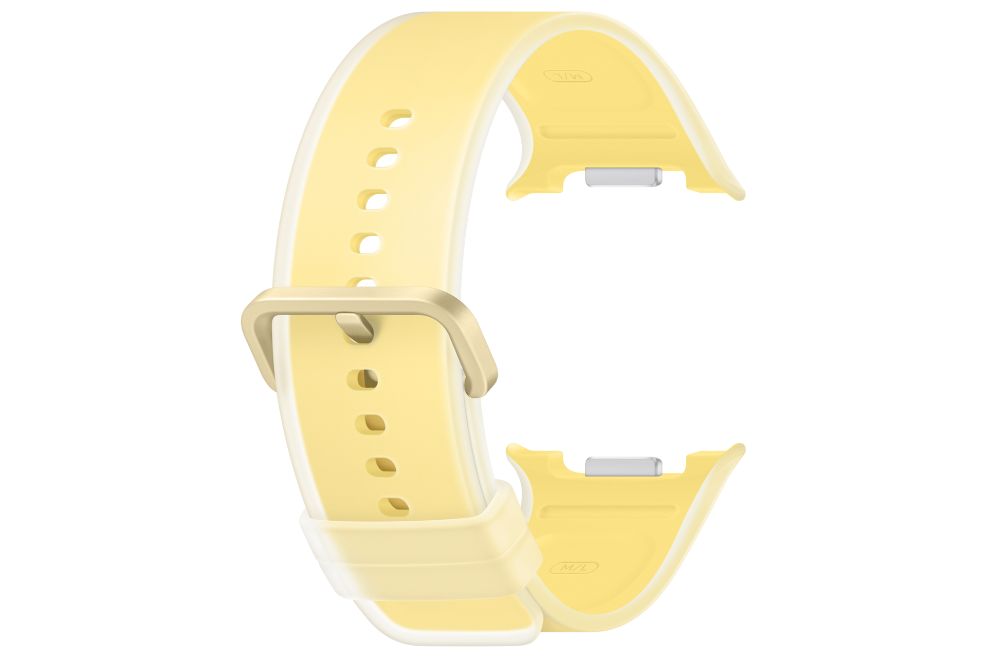 Galaxy Watch9 Misty Band (M/L) Back-Perspective Yellow 