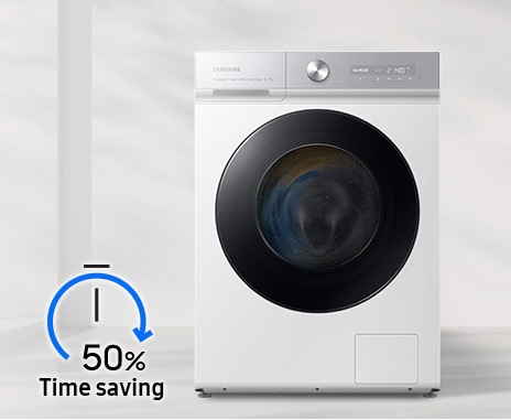 QuickDrive™ saves 50%" of washing time.