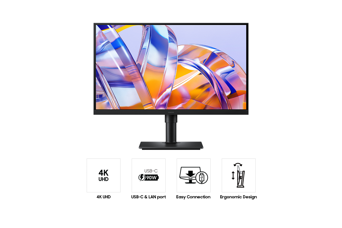 27" [69cm] ViewFinity S8 S80UH 4K UHD High-Resolution Monitor Black