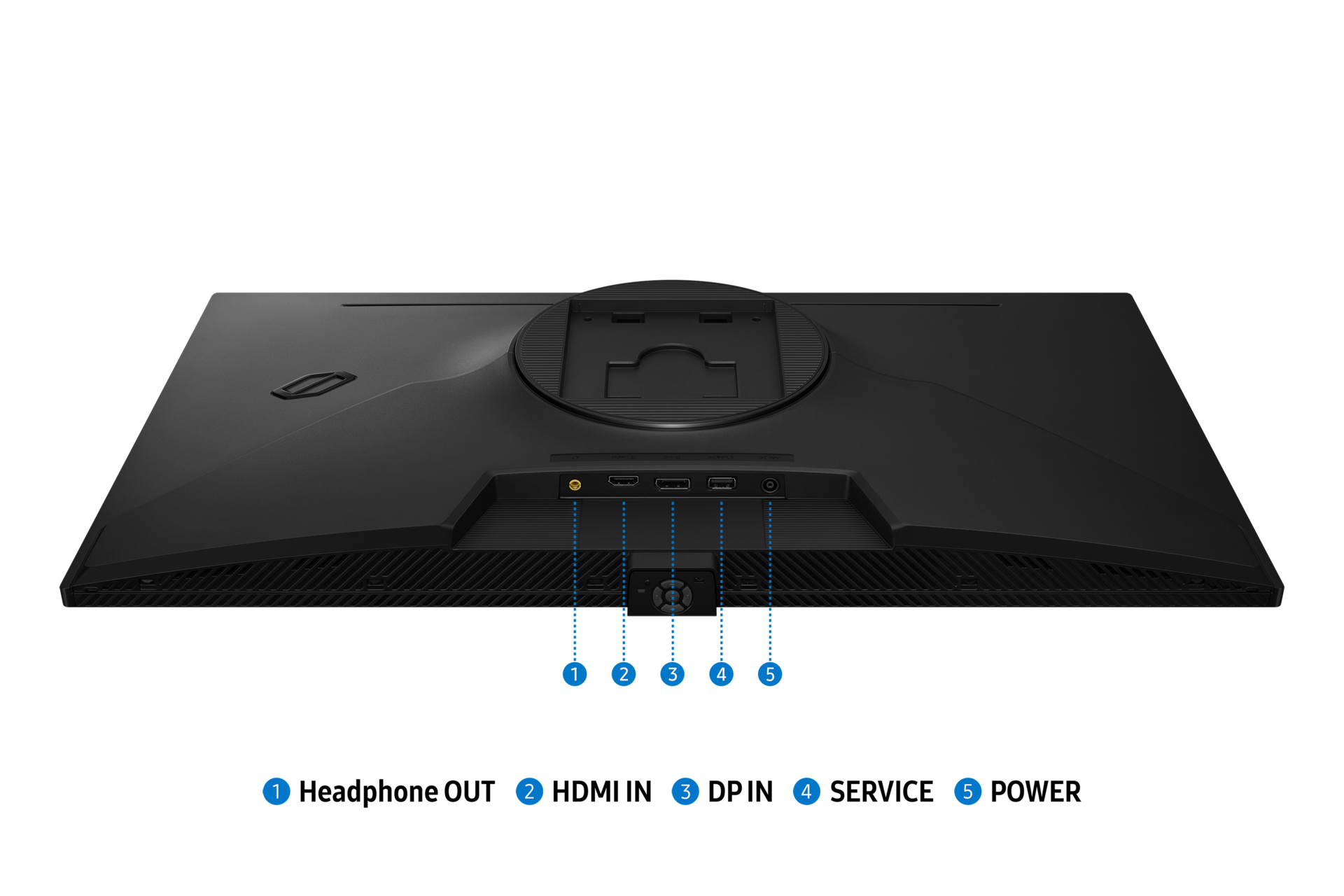 27"​ Odyssey OLED G6 G61SH QHD 240Hz Gaming Monitor Detail-Connectivity Black 