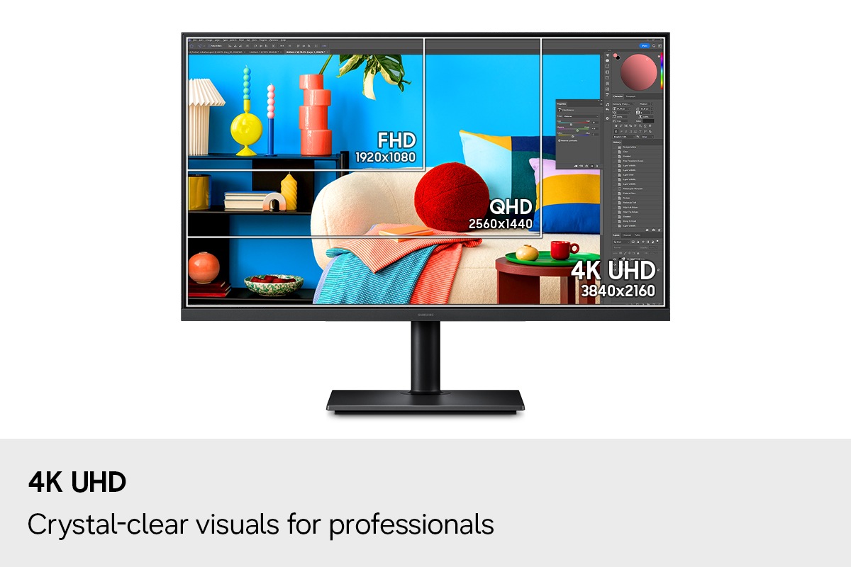 32" [81cm] ViewFinity S8 S80UH 4K UHD High-Resolution Monitor Black