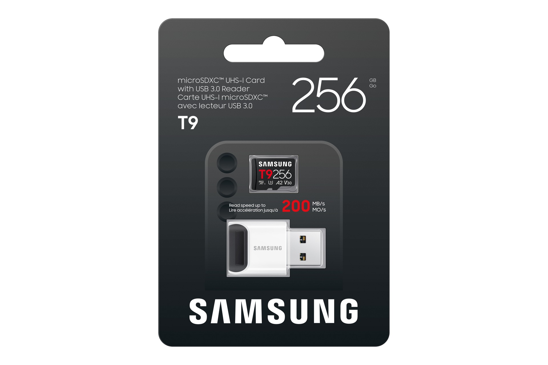 T9 microSDHC™ UHS-I Card 256GB + Card reader Black