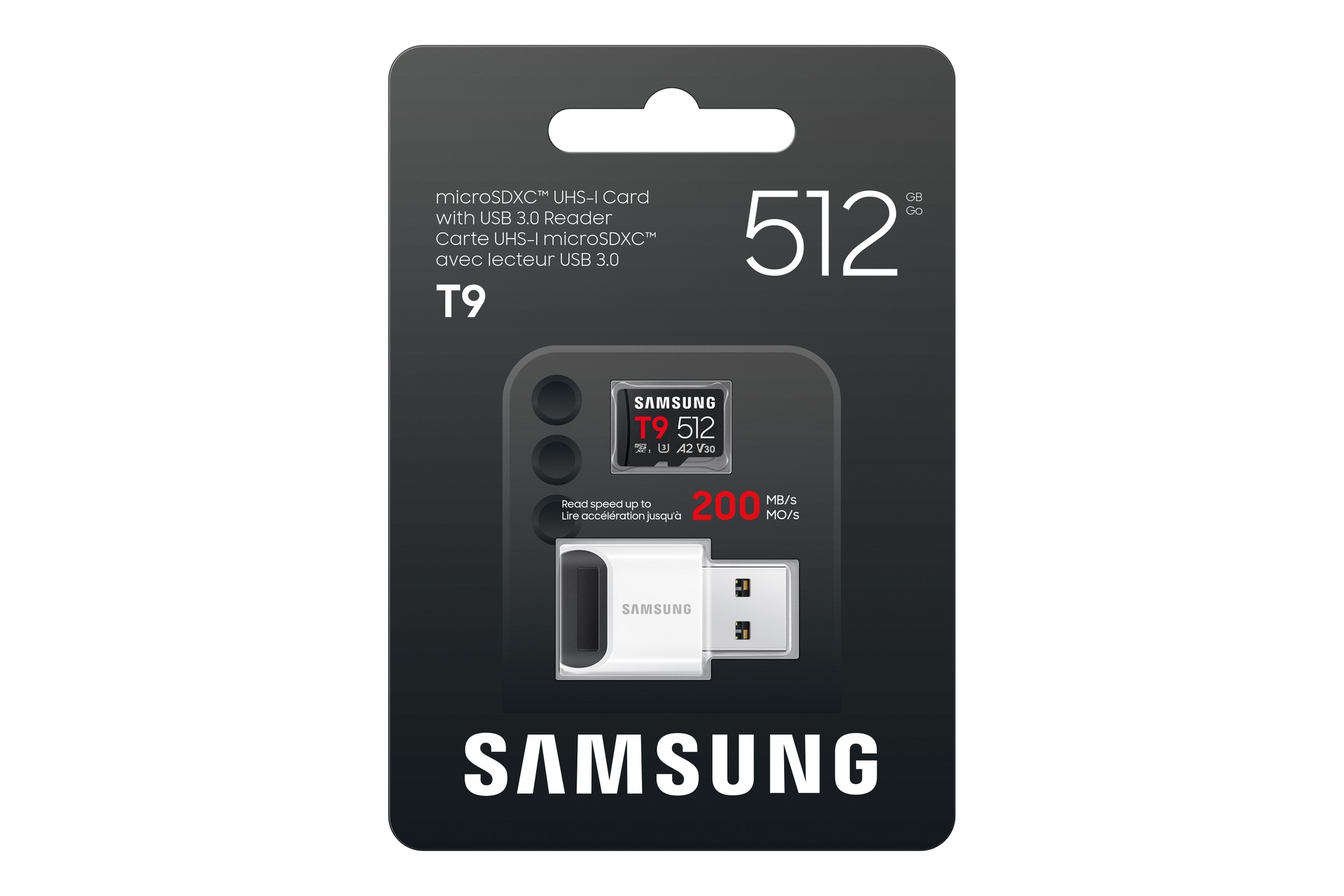 T9 microSDHC™ UHS-I Card 512GB + Card reader Black