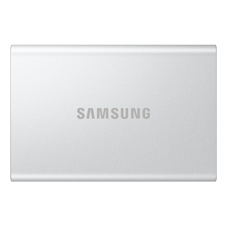 Portable SSD T7 Resurrected USB 3.2 Gen 2 Front Silver 