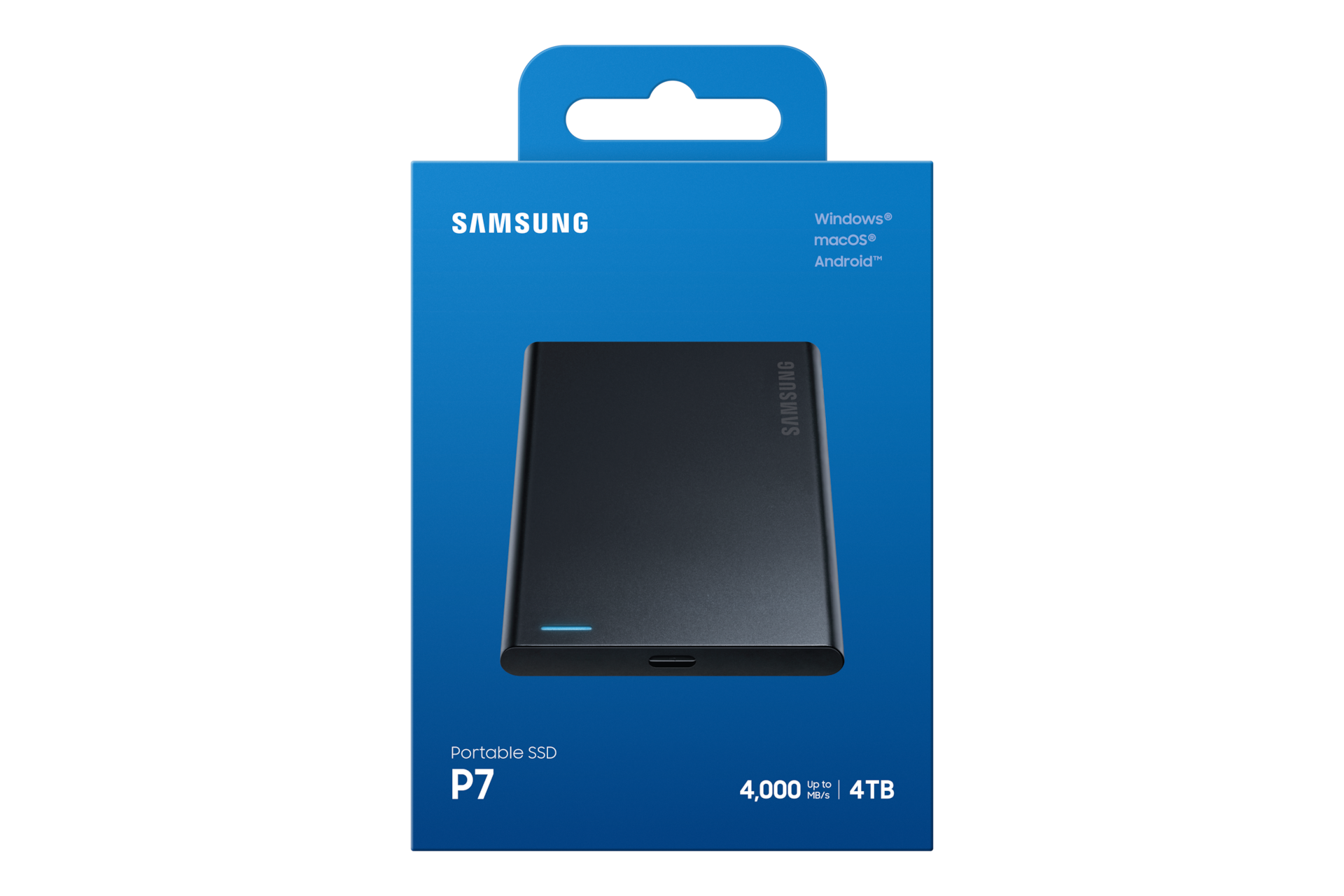 Portable SSD P7 USB4 Gen 3x2 PKG-Front Black 