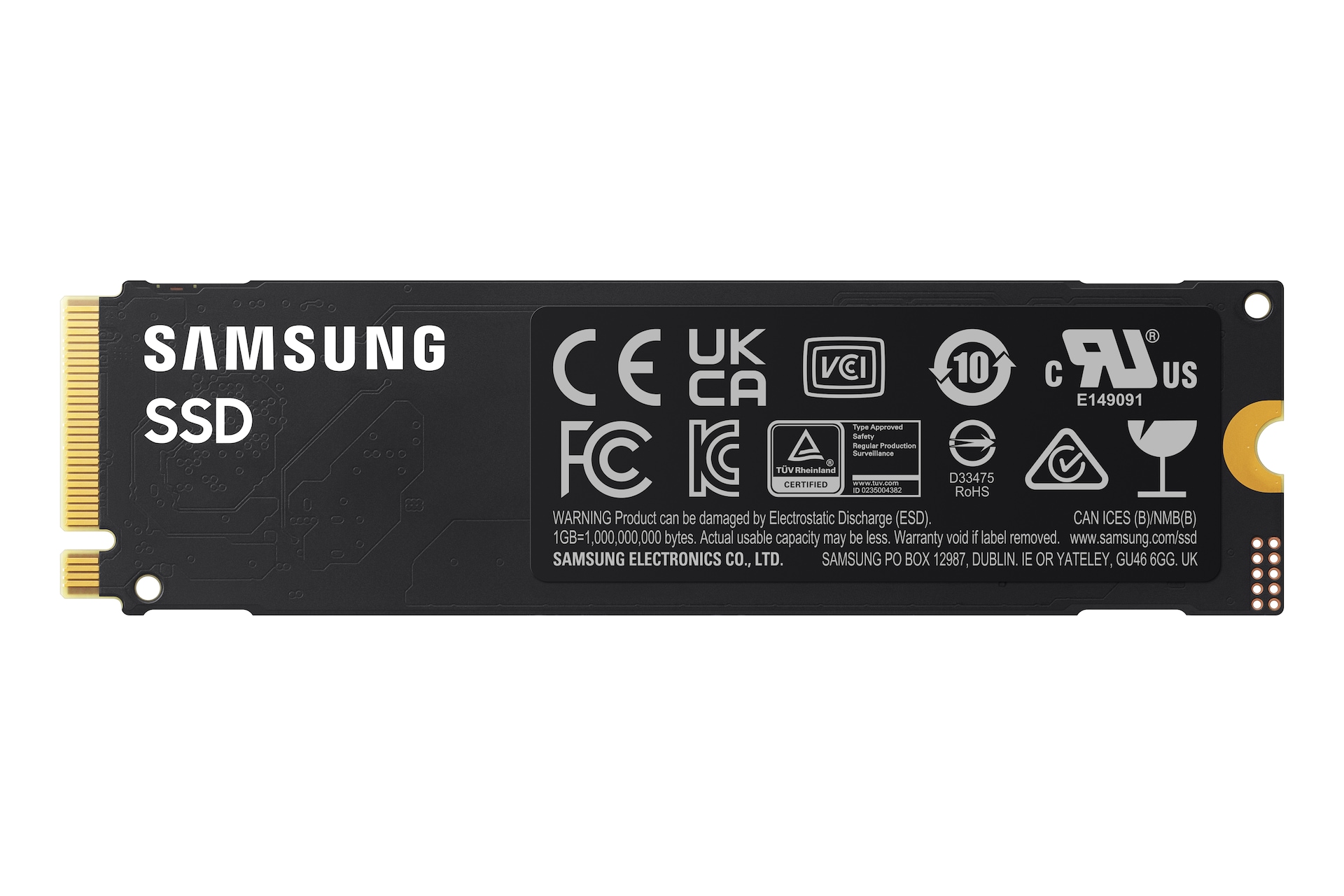 990 PCIe 4.0 NVMe M.2 SSD Back Black 