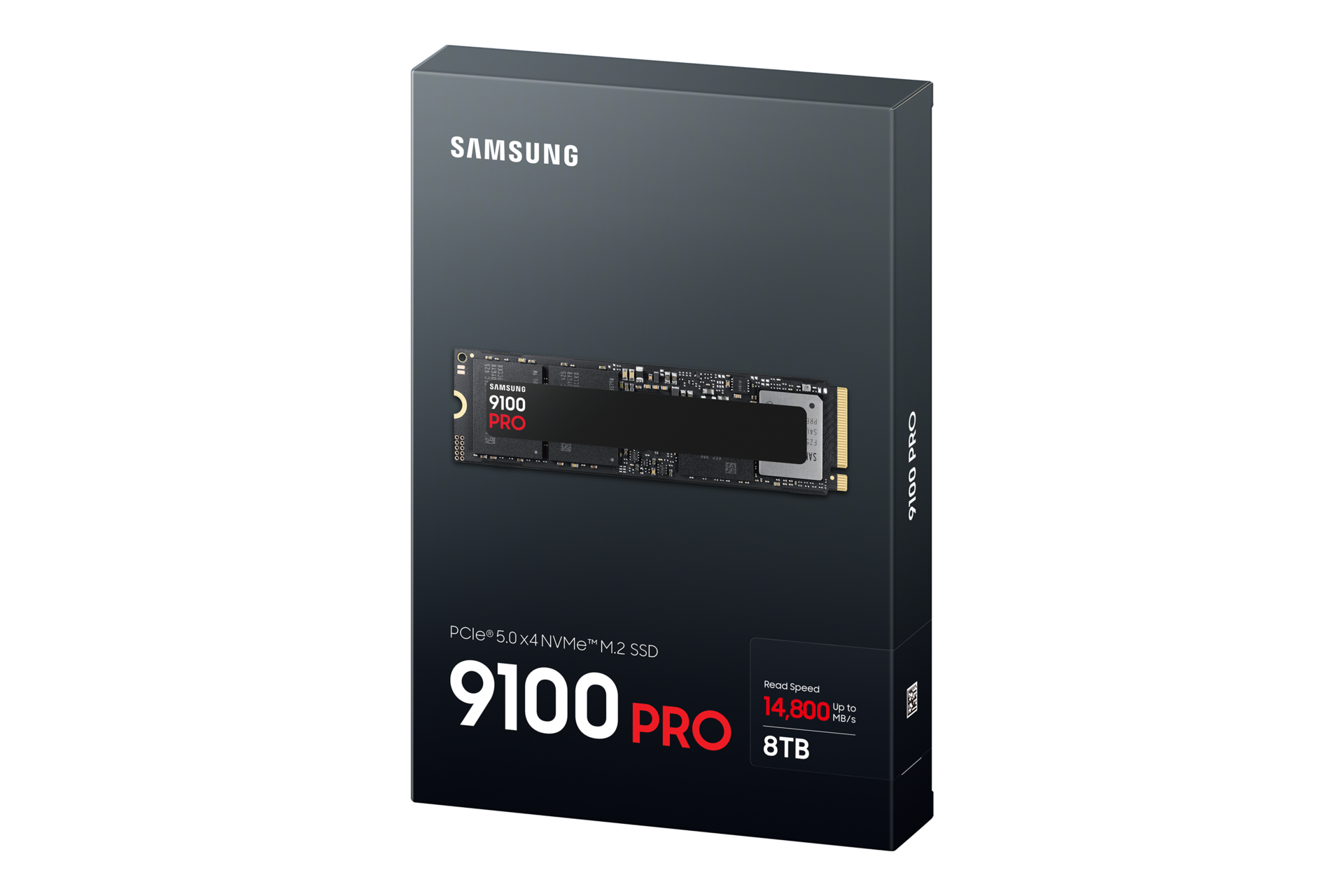 9100 PRO PCIe 5.0 x4 NVMe M.2 SSD PKG-R-Perspective Black 