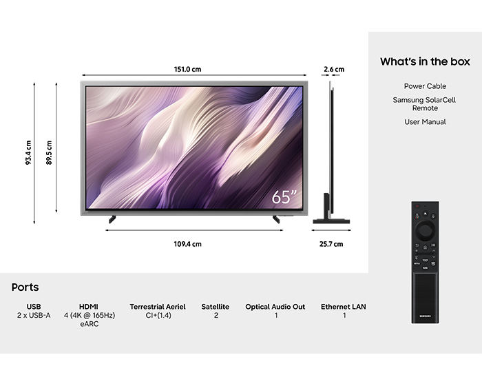 65" OLED S99H 4K Vision AI Smart TV (2026) Silver