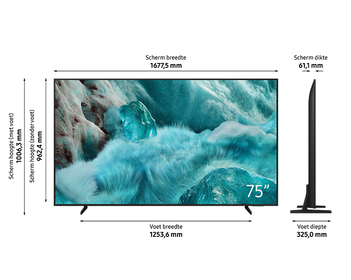 75" QLED 4K Samsung Vision AI Smart TV Q7F5 (2025) Black