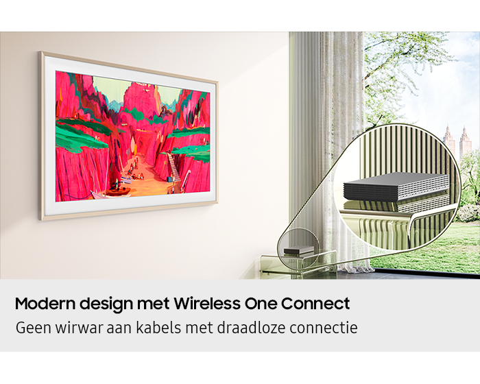 Modern Frame Design with Wireless One Connect Feature The Frame Pro 85 inch