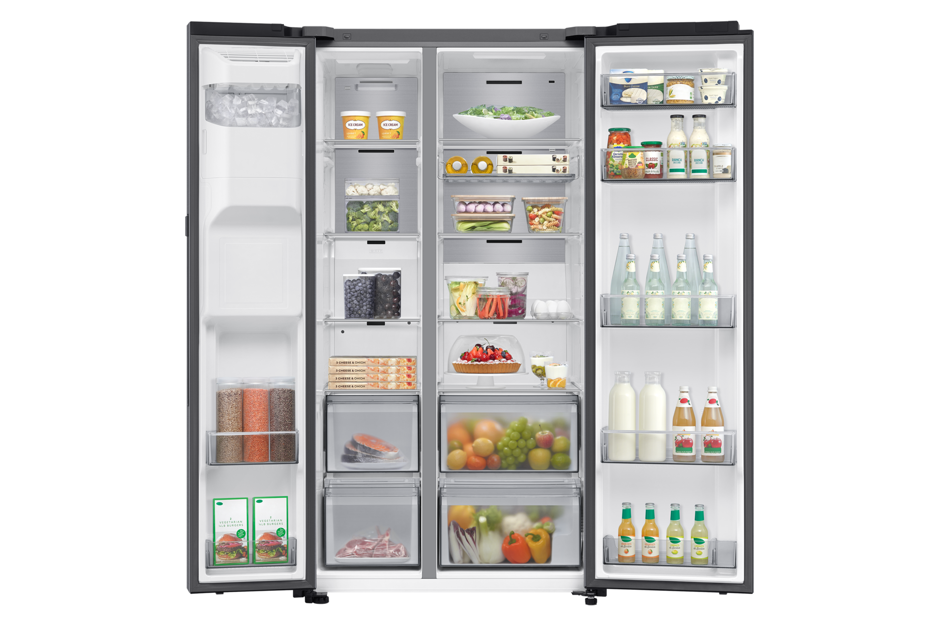 Amerikaanse koelkast 8-serie (634L) Zilver (mat) Wifi Front-Open-With-food Silver 