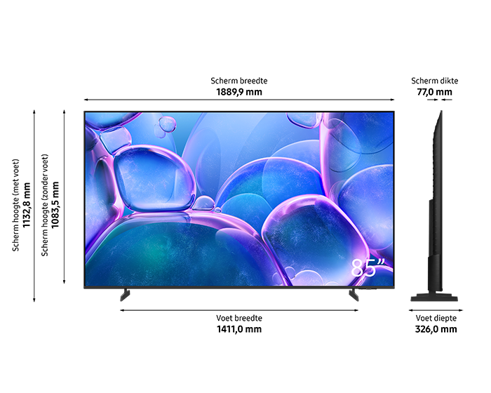 85" Crystal UHD Smart TV U7090F (2025) Black