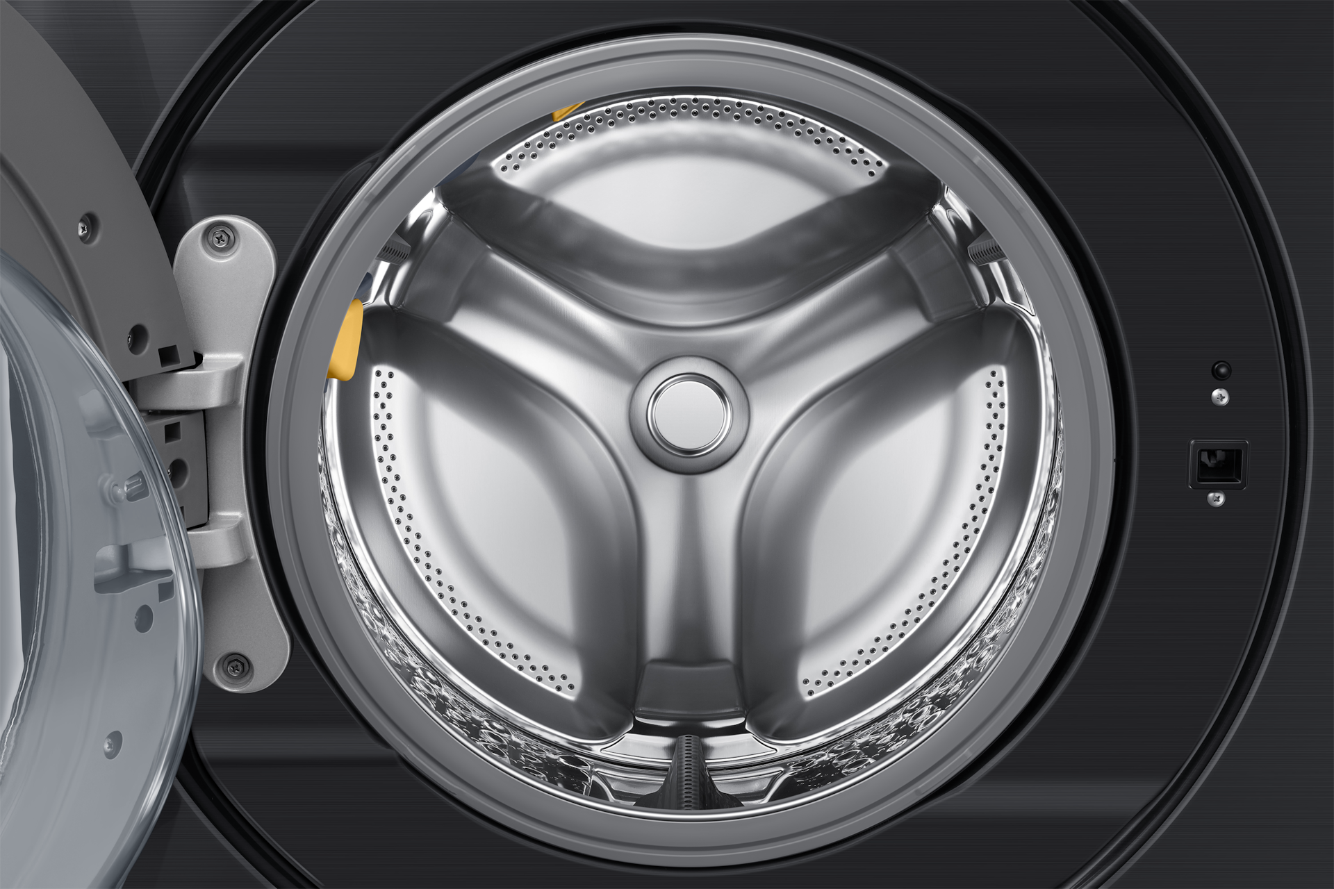20kg AI Wash Wasmachine - Zwart Detail2 Black 