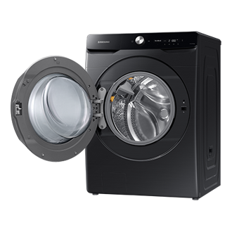 20kg AI Wash Wasmachine - Zwart R-Perspective-Open Black 